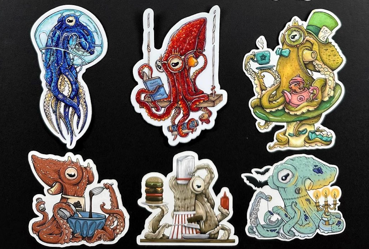 OctoNation Sticker Club | Octopus Stickers | Octopus Designs