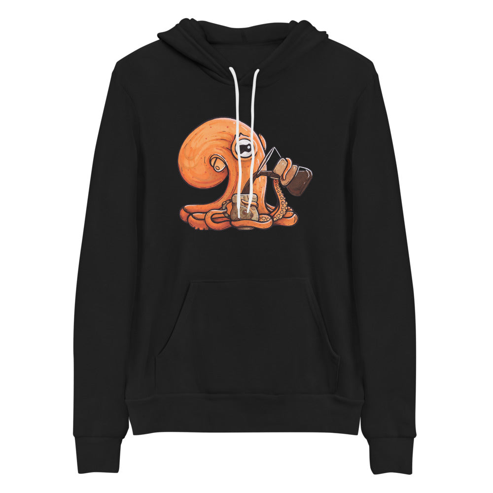 OctoNation OctopusFanClub Pour Over Penny Sand Octopus Hoodie Black 2x