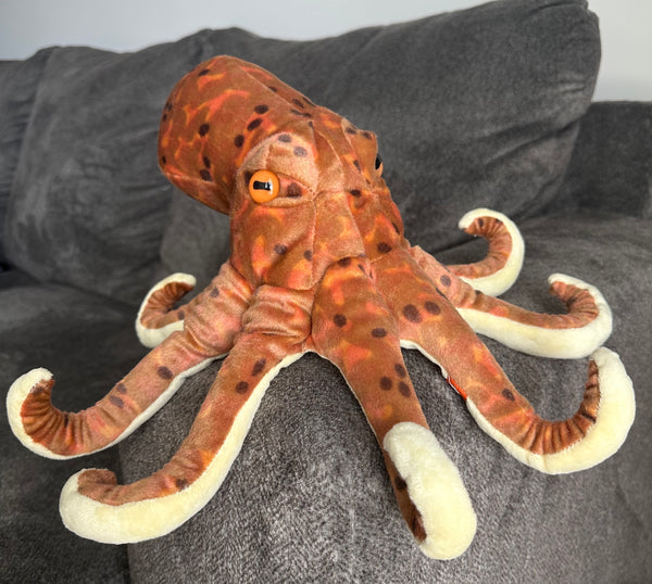 Medium Sized Realistic Octopus Plush 12